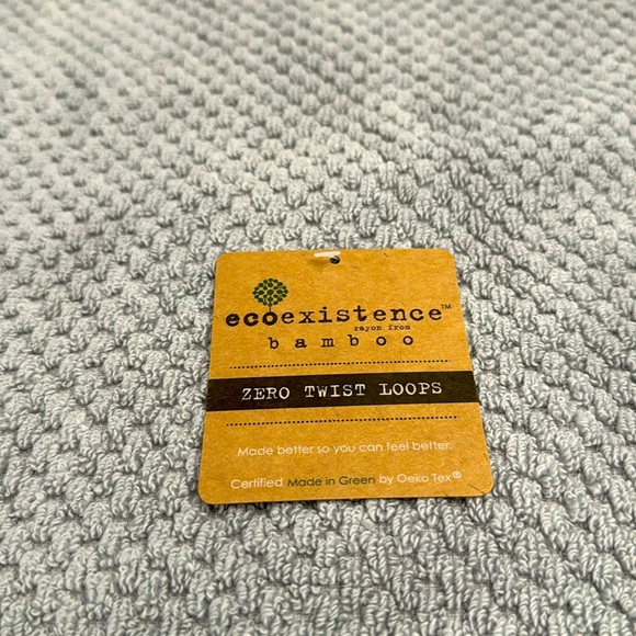 2pc ECOEXISTENCE Bamboo Zero Twist Loops Bath Sheet Towel - Pearl Grey - Picture 5 of 5